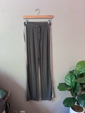 Aerie Charcoal Gray Wide Leg Pants | Comfy Lounge Casual Drawstring XS